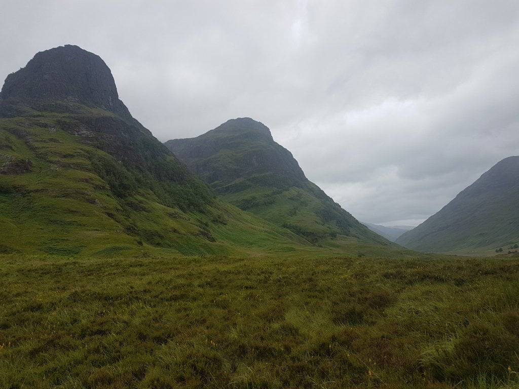 Le Three Sisters a Glen Coe, la valle più tetra che abbiamo visto nel nostro viaggio in Scozia.