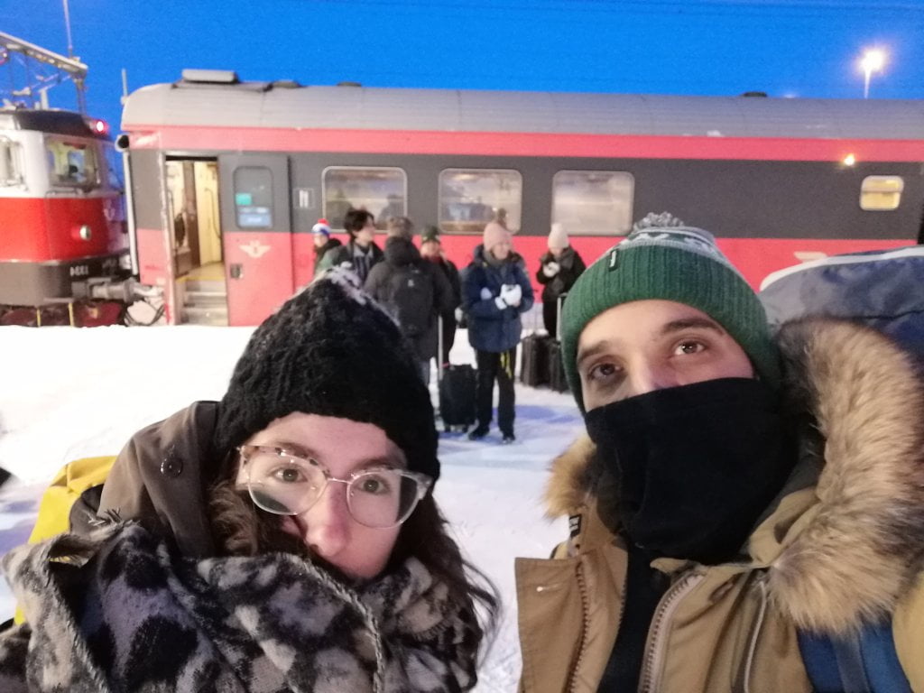 Arrivo alla stazione di Kiruna.