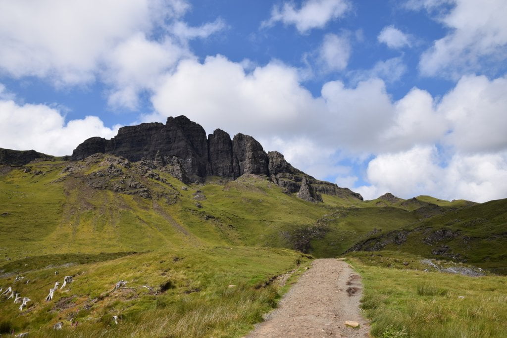 Il percorso per arrivare all'Old Man of Storr.