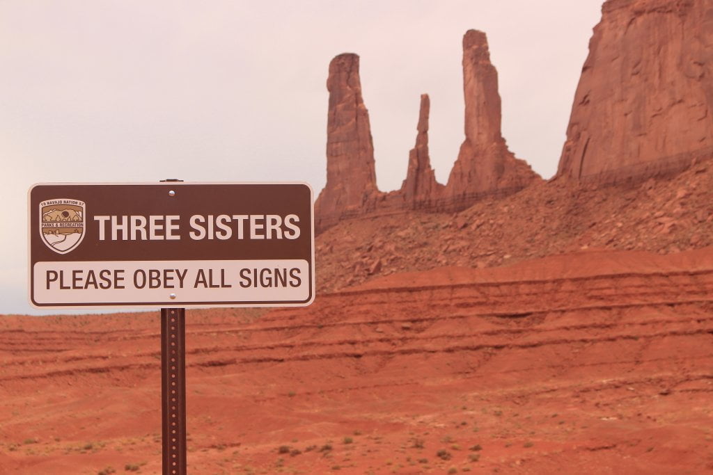 "Three sisters" alla Monument Valley.