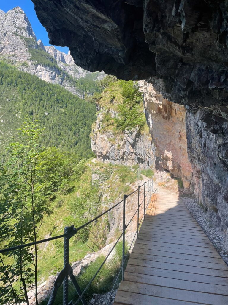 Sentiero verso il rifugio Croz dell'Altissimo