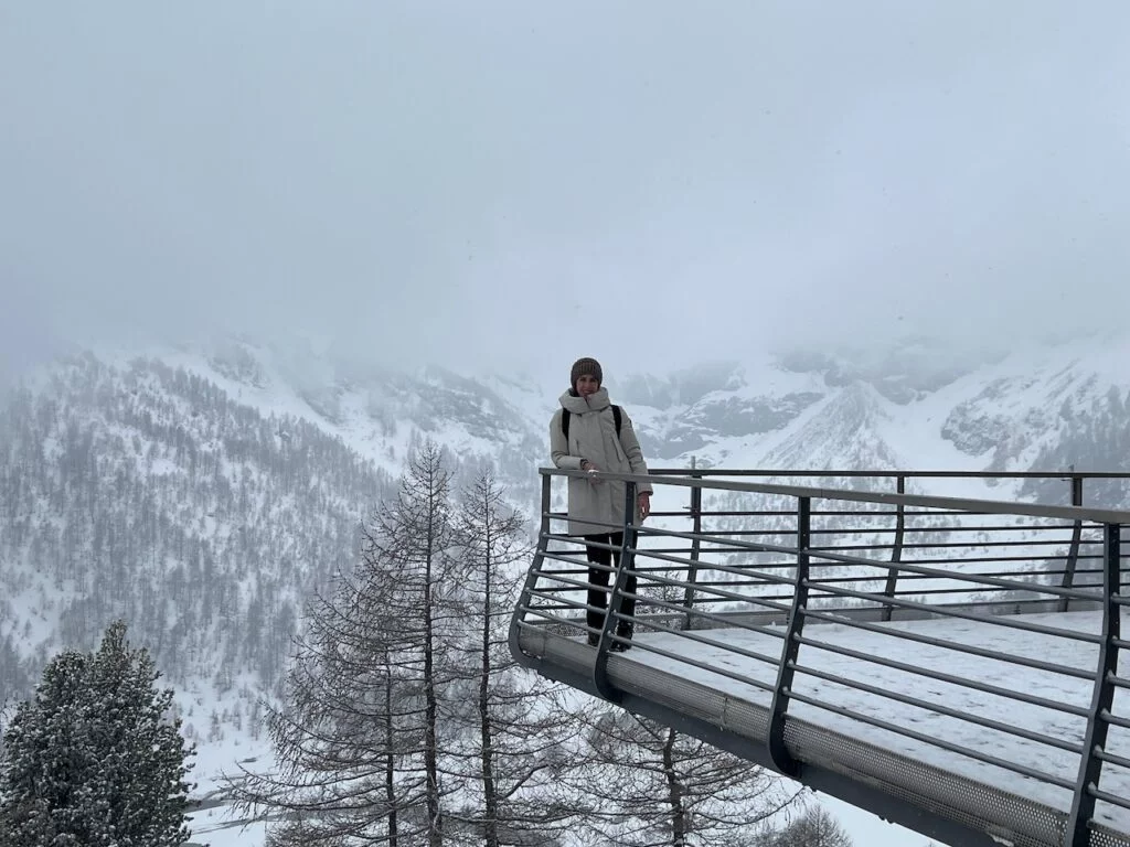 Paesaggio innevato ad Alp Grum